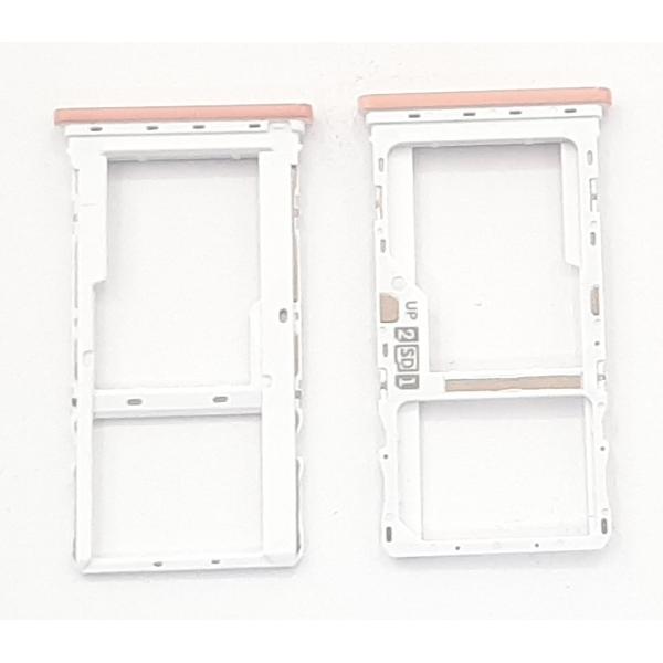 Soporte o bandeja sim rosa para Motorola Moto E7 Plus calidad premium