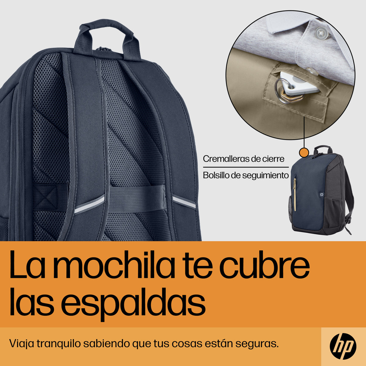 Mochila hp 15.6 pulgadas travel