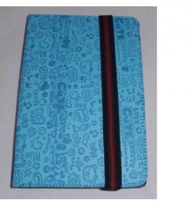 Funda Tablet Univ. 6" diseño azul celeste Velcro Restraint S