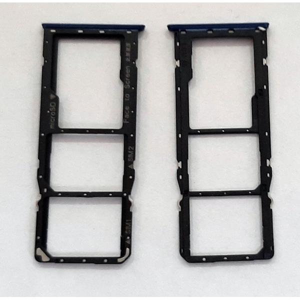 Soporte o bandeja dual sim azul para Realme 7 Pro calidad premium