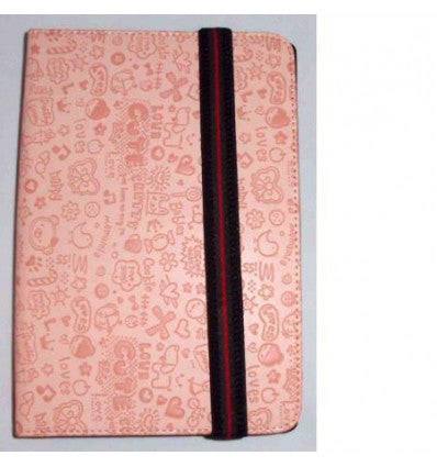 Funda Tablet Univ. 9" diseño rosa claro Velcro Restraint Sys