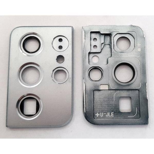 Cubierta camara plata para Samsung Galaxy S21 Ultra 5G calidad premium