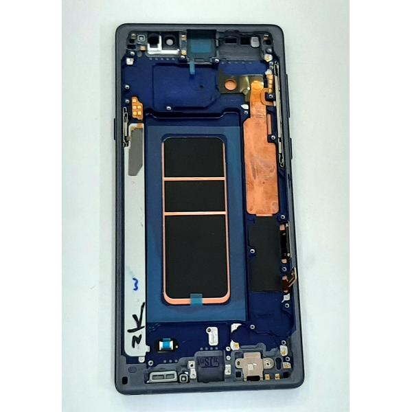 Pantalla lcd calidad oled para Samsung Galaxy Note 9 N960F mas tactil negro mas marco azul compatible