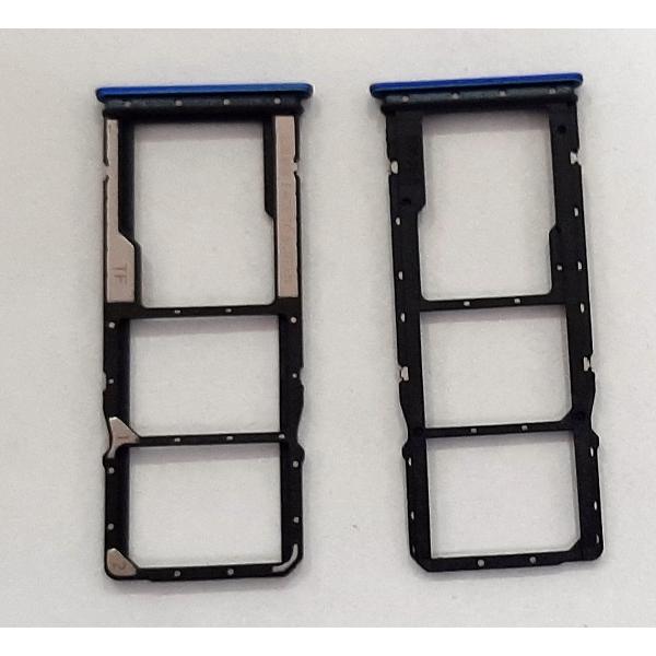 Soporte o bandeja dual sim azul para Xiaomi Redmi 9C calidad premium