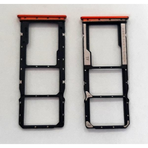 Soporte o bandeja dual sim roja para Xiaomi Redmi 9C calidad premium