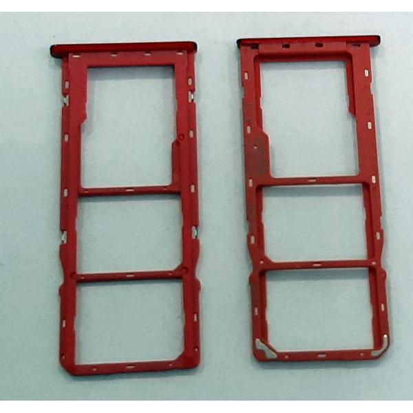 Soporte o bandeja dual sim roja para Samsung Galaxy A10S A107F calidad premium