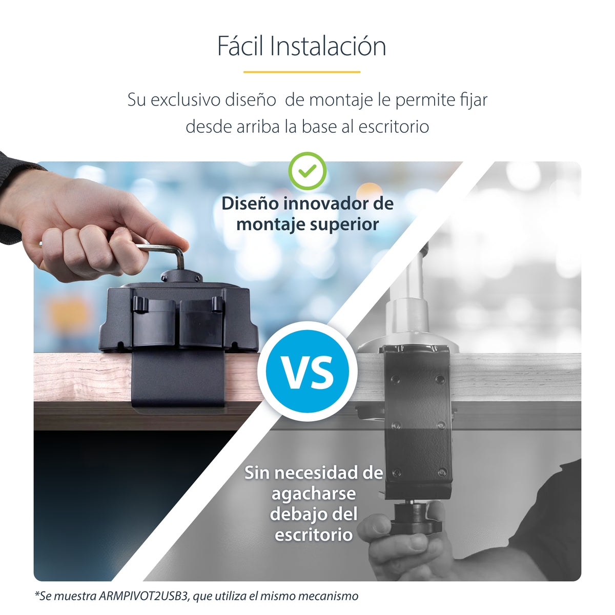 Soporte mesa startech vesa hasta 34 pulgadas 100x100mm max 8kg