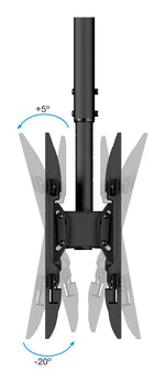 Soporte techo doble Tooq vesa hasta 86 pulgadas 600x400mm max 50kg - pantalla