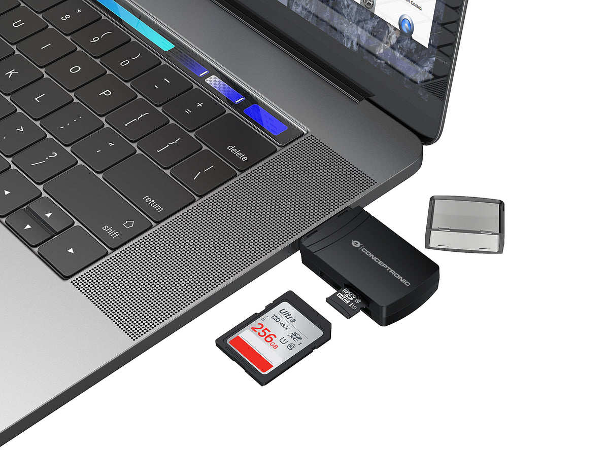 Lector de tarjetas USB 3.0 Conceptronic bian06b sd · sdhc · sdxc · microsd · tflash