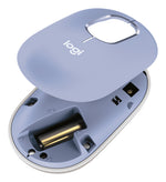 Raton inalambrico logitech pop mouse lila