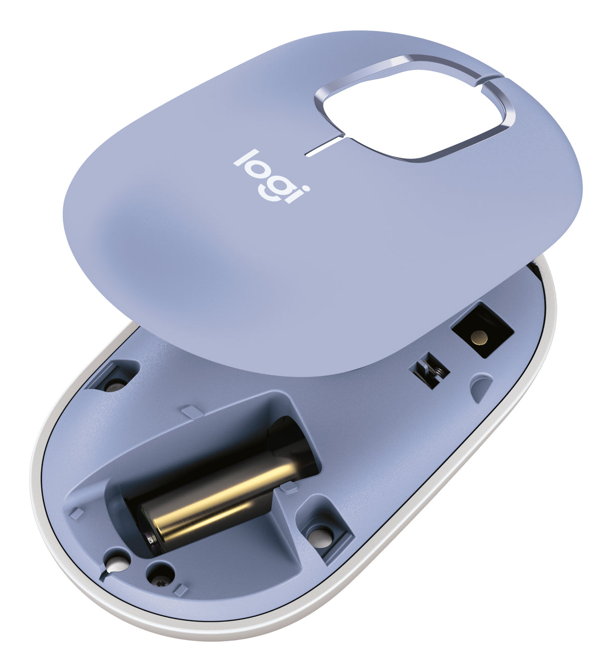 Raton inalambrico logitech pop mouse lila