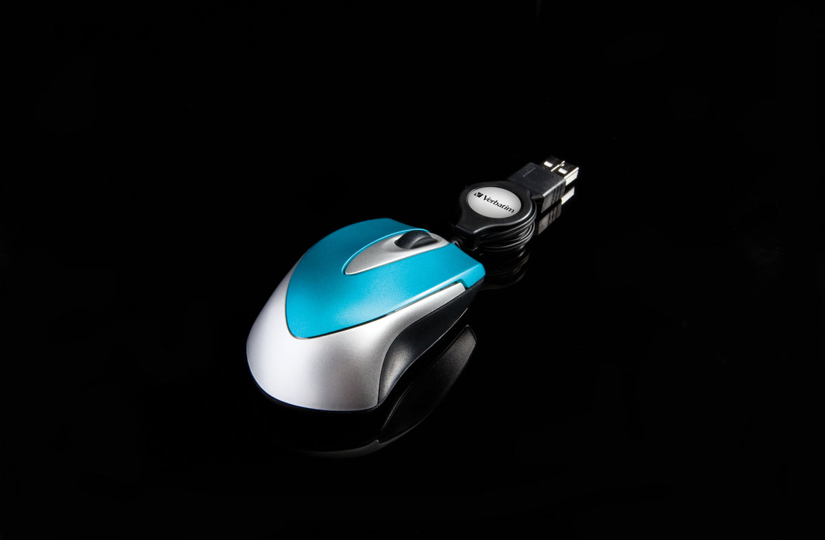Ratón Verbatim go mini azul