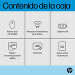 Ratón hp dual z3700 plata