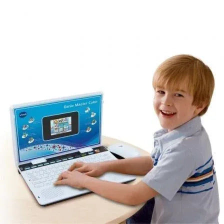 Portátil Infantil VTech Genio Máster Color Bilingüe/ Azul - PixelPlaza