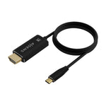 Cable Conversor Aisens A109-0712/ USB Tipo-C Macho - HDMI 8K Macho/ Hasta 27W/ 6000Mbps/ 2m/ Negro