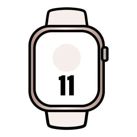 Apple Watch Series 11/ GPS/ Cellular/ 46mm/ Oro Rosa/ Correa Deportiva Rosa Rubor S/M - PixelPlaza