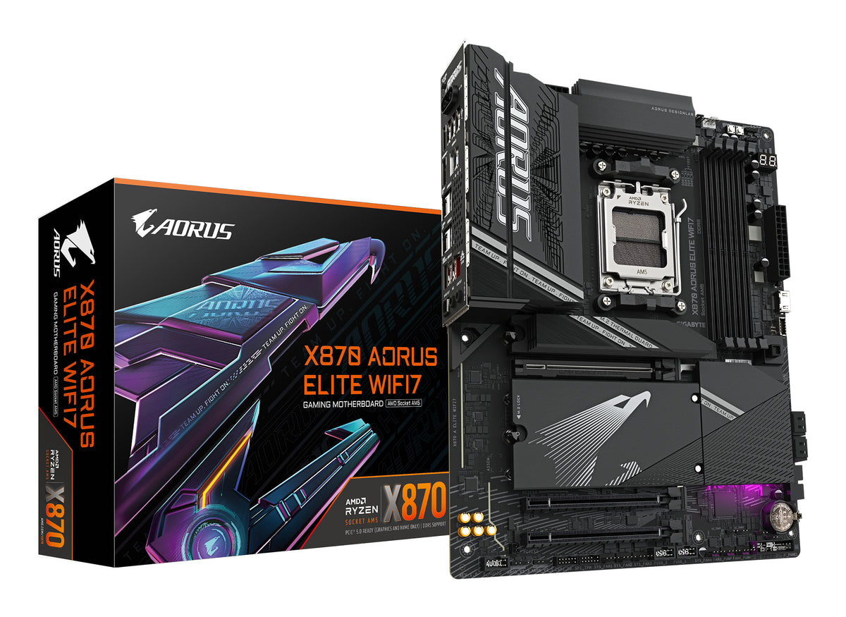 Placa base Gigabyte x870 aorus elite wifi7 am5 ATX · 4x DDR5