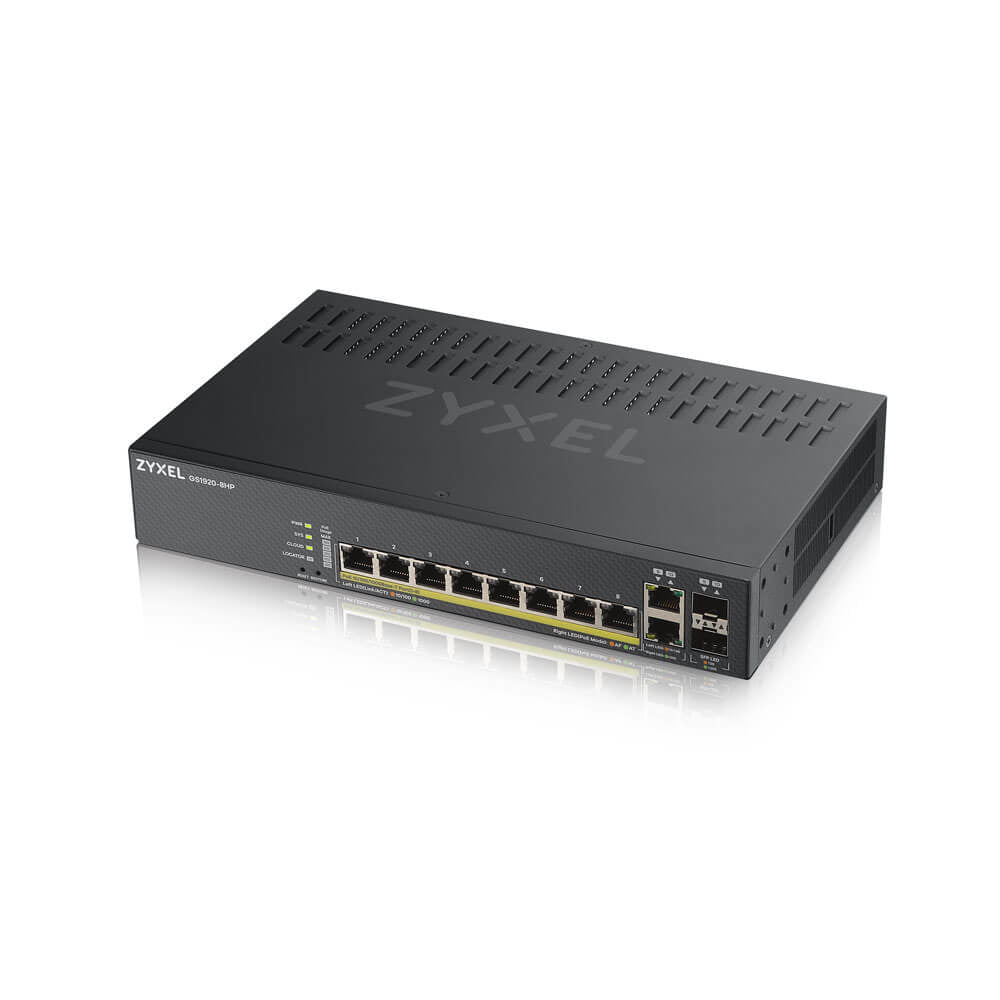 Switch 8 puertos Zyxel gestionable poe gs1920 - 8hpv2 2xgb combo