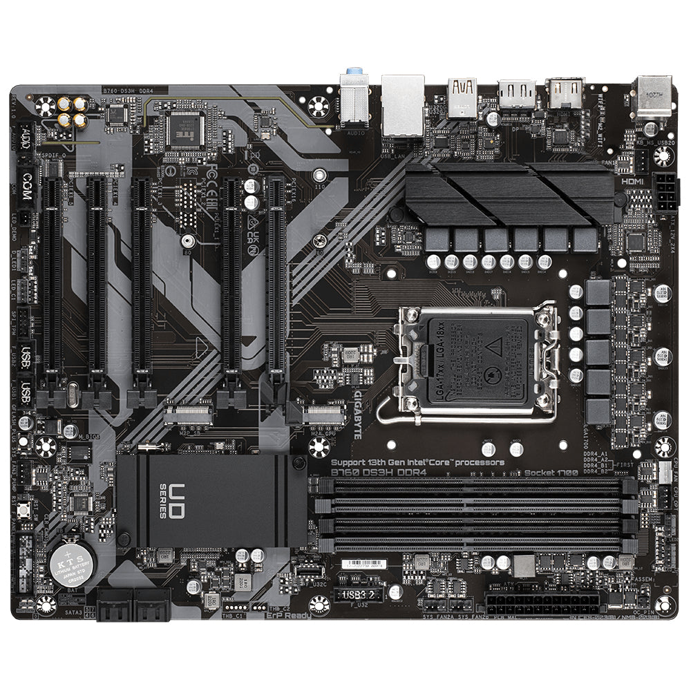 Placa Base Gigabyte B760 DS3H DDR4 Socket 1700/ DDR4/ PCIe 4.0
