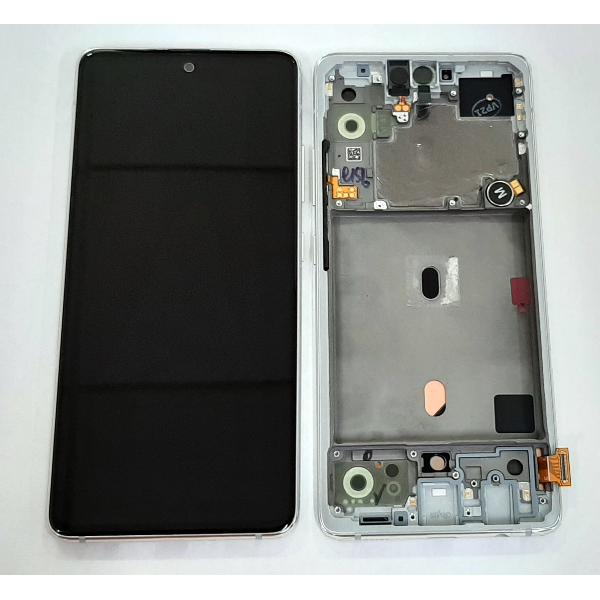 Pantalla lcd para Samsung Galaxy A51 5G SM-A516 GH82-23124B mas tactil negro mas marco blanco Service Pack