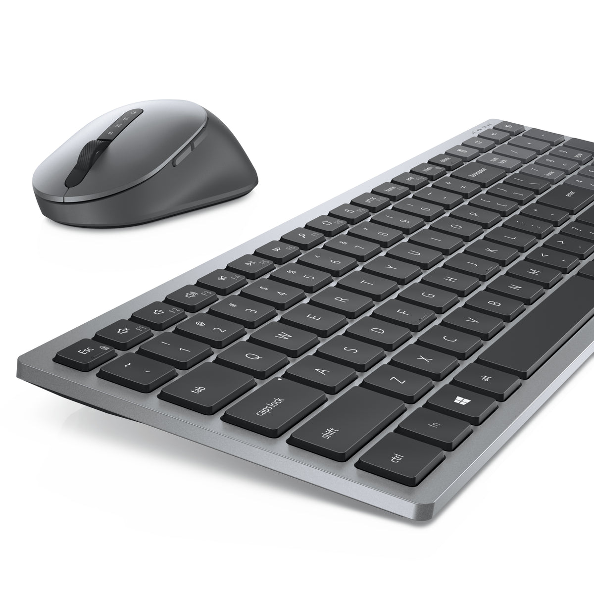 Kit teclado + mouse raton Dell km7120w wireles inalambrico gris titanio