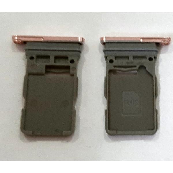 Soporte o bandeja single sim naranja para Samsung Galaxy S21 5G SM-G991 calidad premium