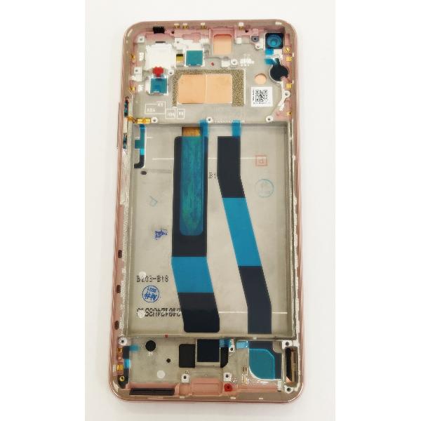 Pantalla LCD para Xiaomi Mi 11 lite mas tactil negro mas marco rosa calidad premium