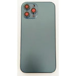 Carcasa central o marco azul iPhone 12 Pro Max mas tapa bateria mas lente camara