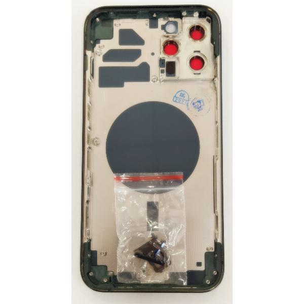Carcasa central o marco azul iPhone 12 Pro Max mas tapa bateria mas lente camara