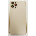 Carcasa central o marco dorado para iPhone 12 Pro Max mas tapa bateria mas lente camara
