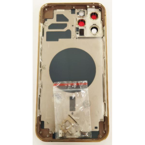 Carcasa central o marco dorado para iPhone 12 Pro Max mas tapa bateria mas lente camara