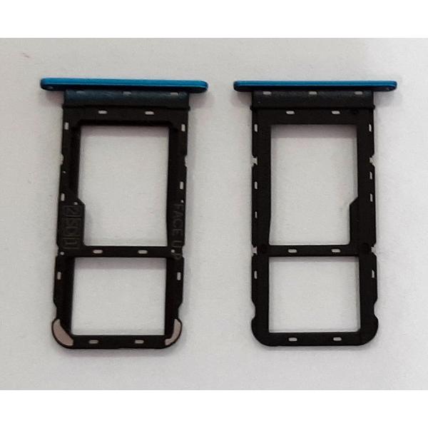 Soporte o bandeja dial sim azul para Motorola Moto E7 Power calidad premium