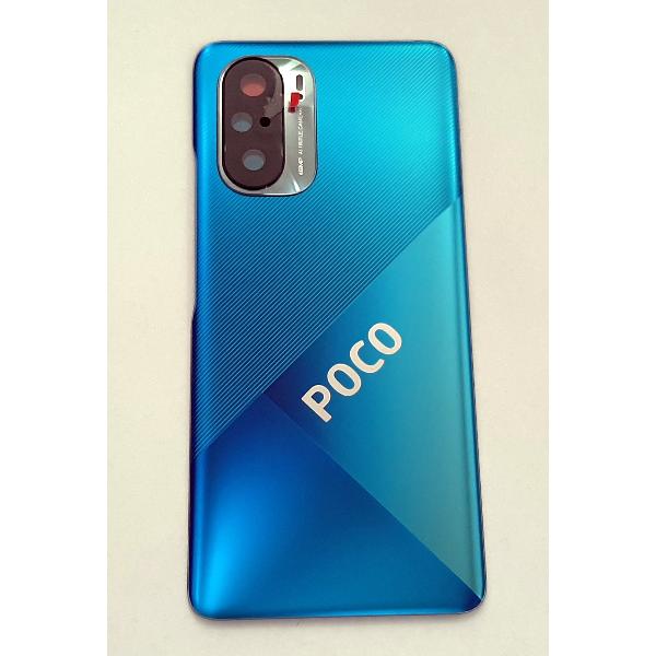 Tapa trasera o tapa bateria azul para Xiaomi Poco F3 mas cubierta camara
