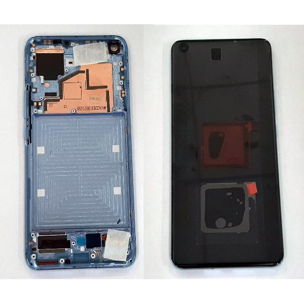 Pantalla para Xiaomi Mi 11 5G mas tactil negro mas marco azul Service Pack Premium