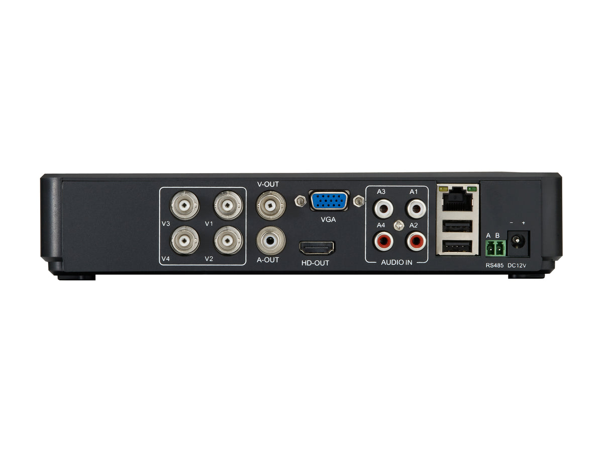 Kit videovigilancia 720p cctv level one 4 canales 4 camaras int - ext + grabador cables iluminacion LED (sin hd)