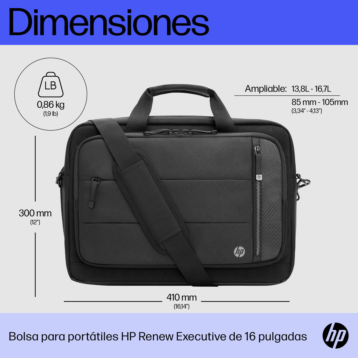 Bolsa hp renew executive 15.6 pulgadas