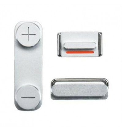 iPhone 5S SE Set 3 Piezas Botones Silver Premium