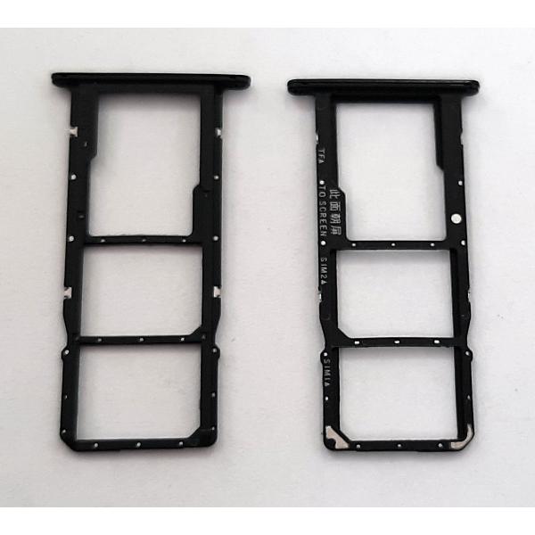 Soporte o bandeja dual sim negra para Huawei Y5P calidad premium