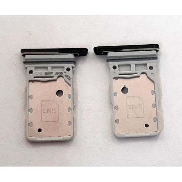 Soporte o bandeja dual sim negra para Samsung Galaxy S21 Ultra 5G SM-G998F calidad premium