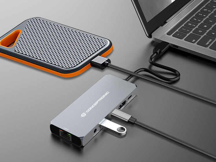 Docking station Conceptronic USB tipo c 6 en 1