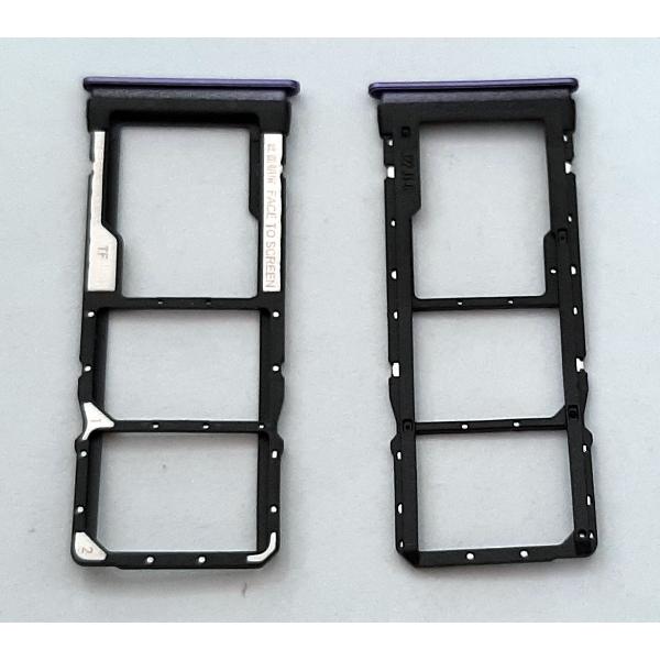 Soporte o bandeja sim purpura para Xiaomi Redmi Note 9T 5G calidad premium