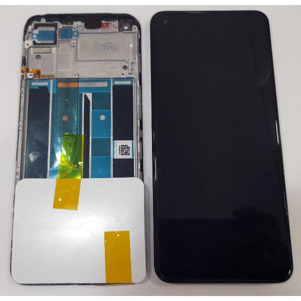 Pantalla lcd para Realme 8 + táctil negro + marco Service Pack Premium