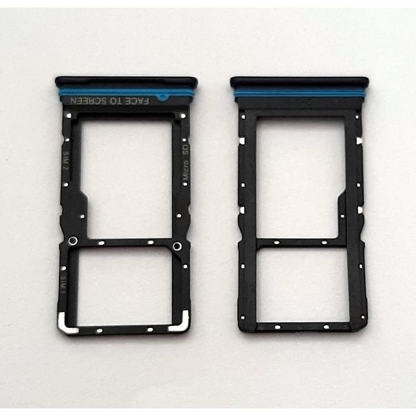 Soporte o bandeja single sim azul para Xiaomi Redmi Note 9 5G calidad premium