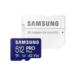 Tarjeta de Memoria Samsung PRO Plus 2023 512GB microSD XC/ Clase 10/ 180MBs - PixelPlaza