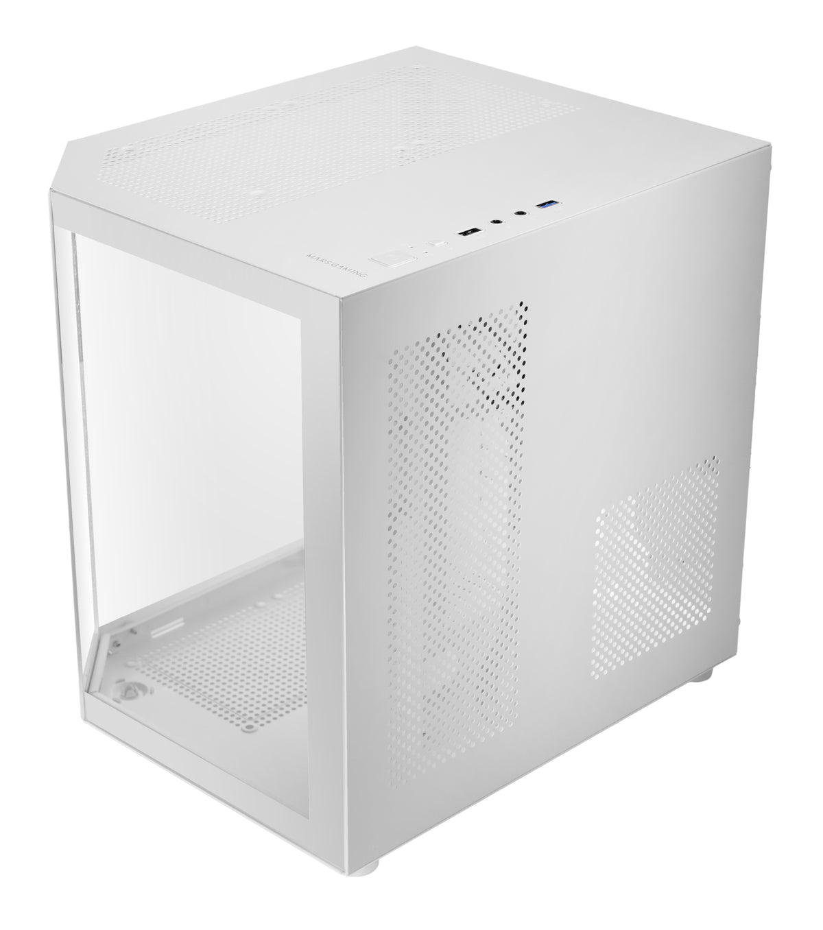 Caja Gaming Minitorre Mars Gaming MC-3TLITE/ Blanca