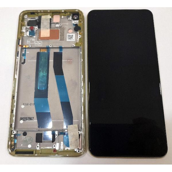 Pantalla lcd para Xiaomi Mi 11 Lite  5G 56000J00K900 mas tactil negro mas marco amarillo Service Pack Premium