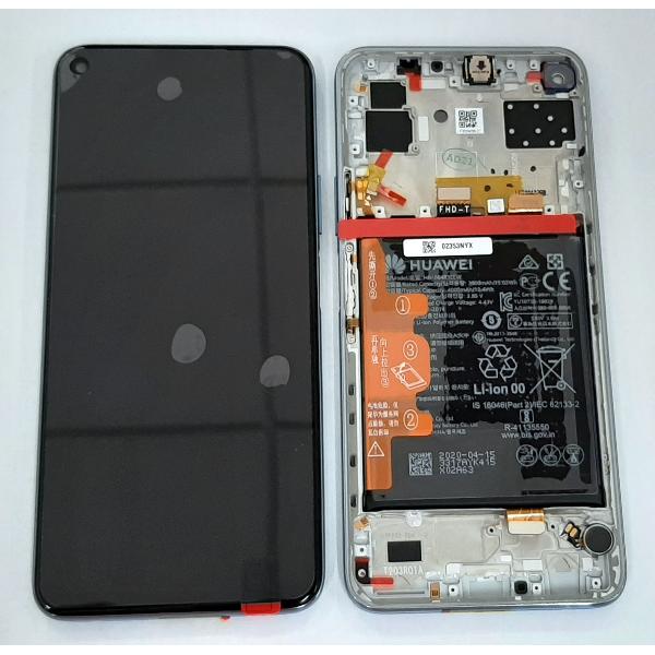 Pantalla lcd para Huawei P40 Lite 5G 02353SUQ mas tactil negro mas marco plata Service Pack