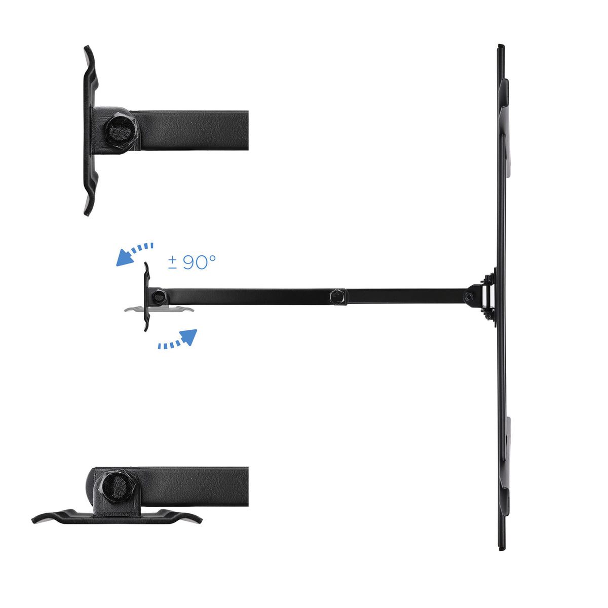 Soporte de Pared Orientable/ Inclinable TooQ LP6070TN-B para TV de 37-70"/ hasta 50kg