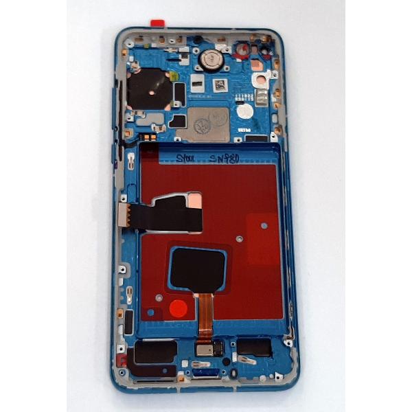 Pantalla lcd para Huawei P40 mas tactil negro mas marco azul calidad premium