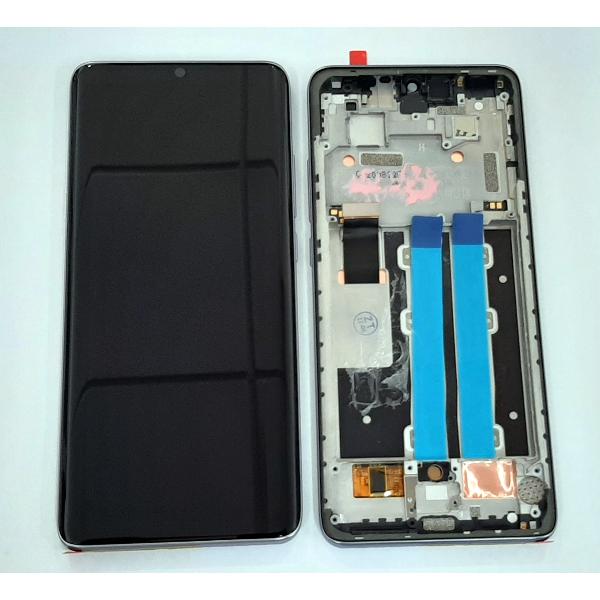 Pantalla lcd para TCL 10 Plus T782H mas tactil negro mas marco plata calidad premium